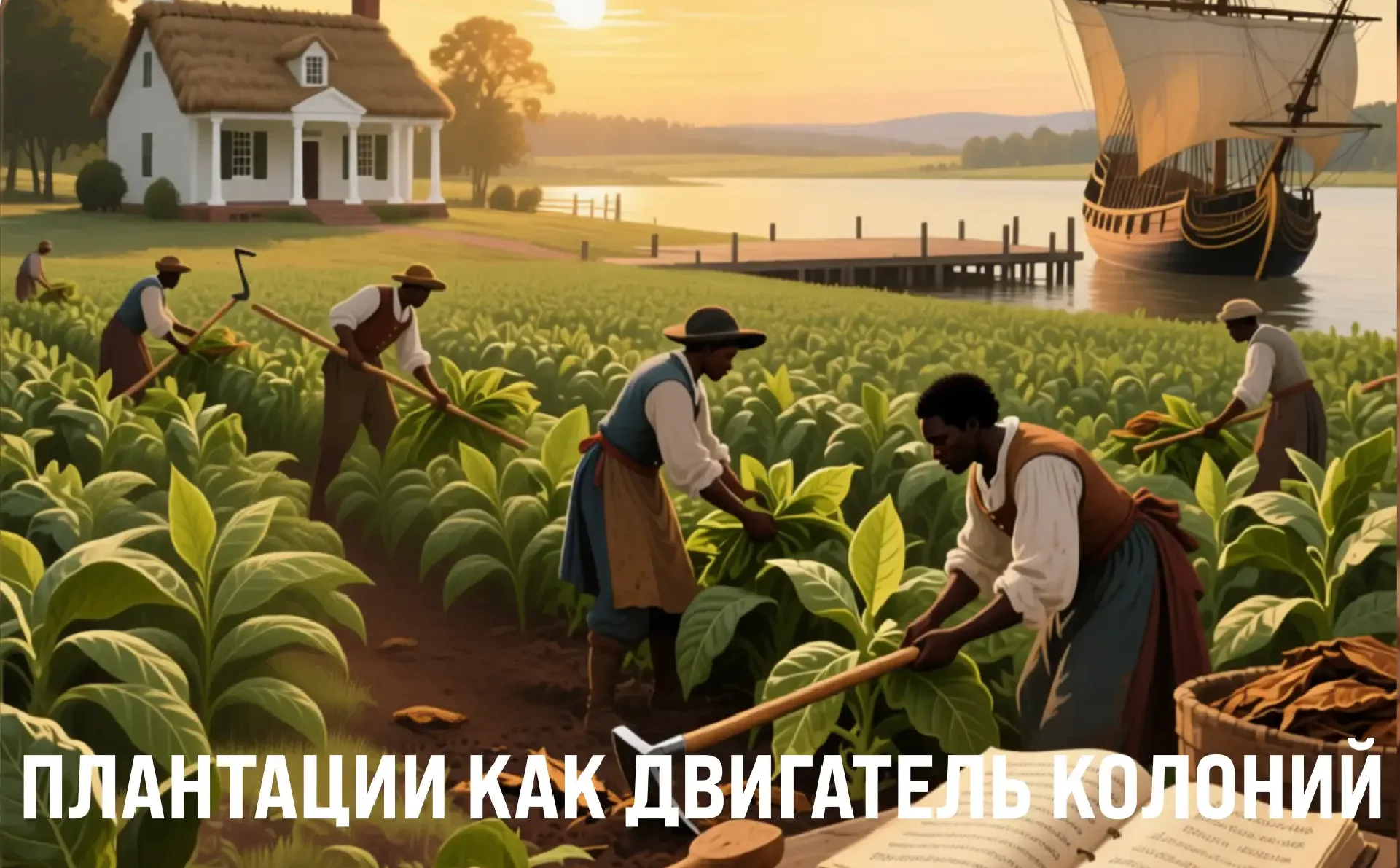 Массовое выращивание табака требовало огромного количества рабочих рук